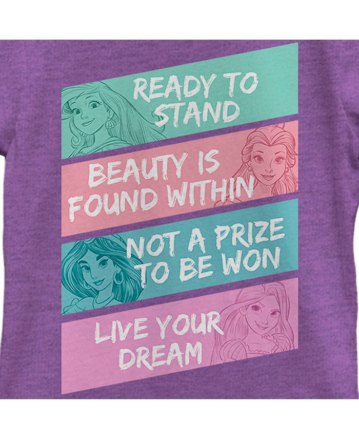 Disney Girl's Princess Motto Child T-Shirt - Macy's
