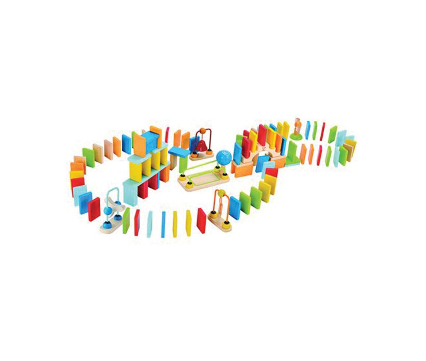 Детский конструктор Hape Dynamo Chain Reaction 107-Piece Construction Set, Ages 3+ — фото 2