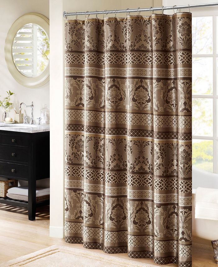 Madison Park Bellagio Jacquard Shower Curtain, 72" x 72" Macy's