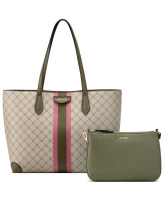 Hot nine west landyn 2 piece tote bag w/matching wallet