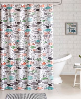 HipStyle - Sardinia Printed Cotton Shower Curtain