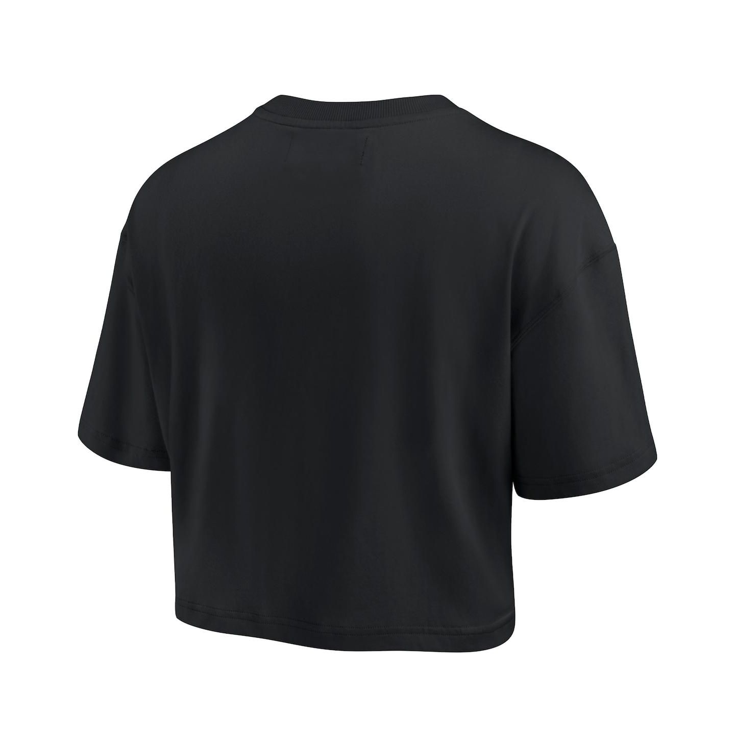 Женская футболка Fanatics Signature Black Cincinnati Bengals Super Soft Short Sleeve Cropped — фото 2