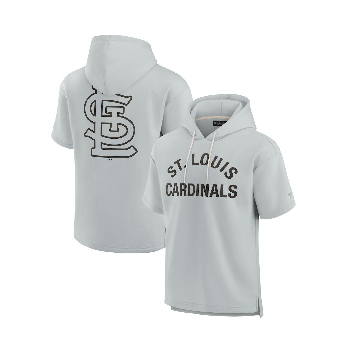 Худи Fanatics Signature Gray St. Louis Cardinals Super Soft Fleece Short Sleeve — фото 1