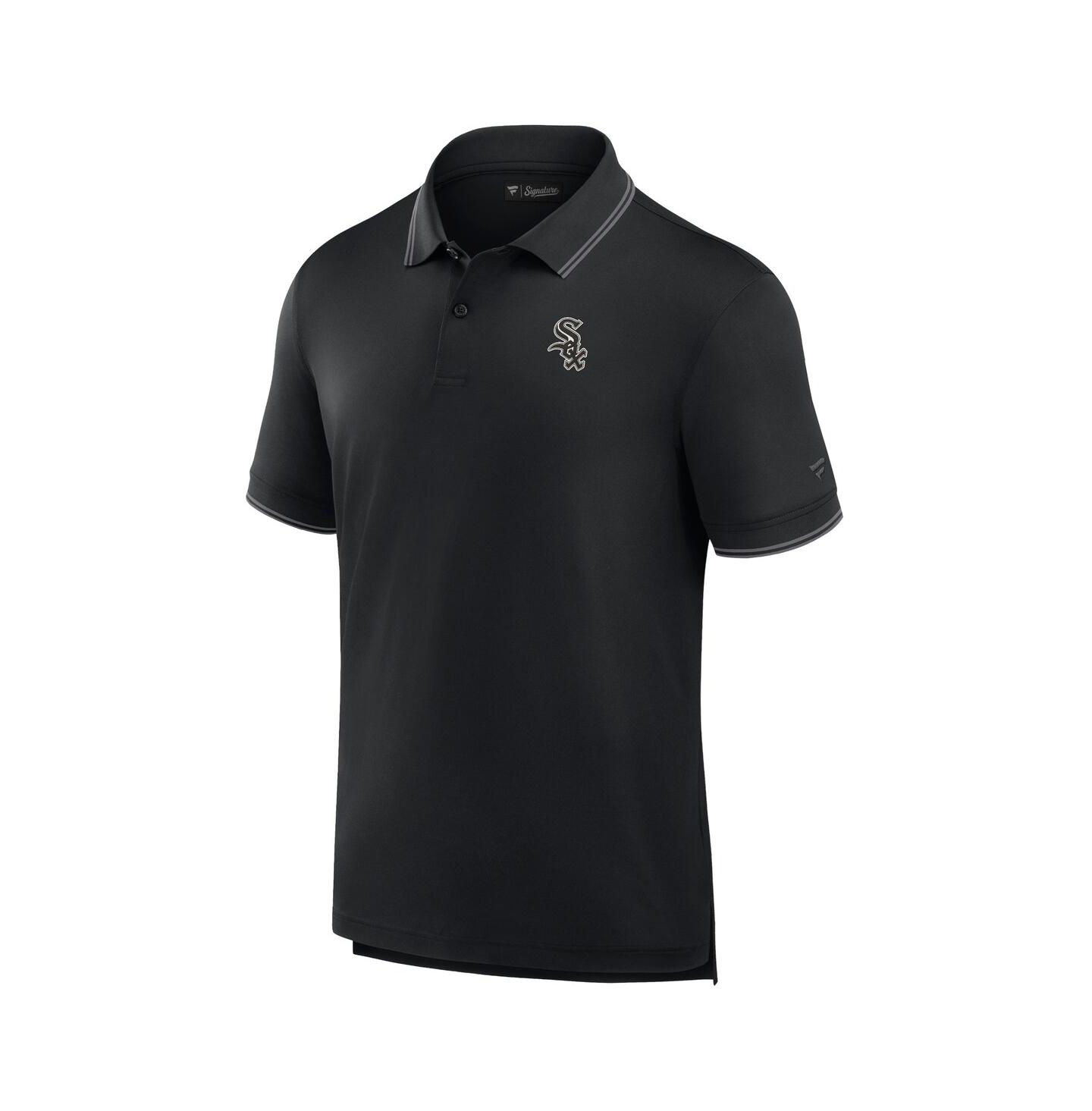 Мужское поло Fanatics Signature Black Chicago White Sox Pique Polo — фото 3
