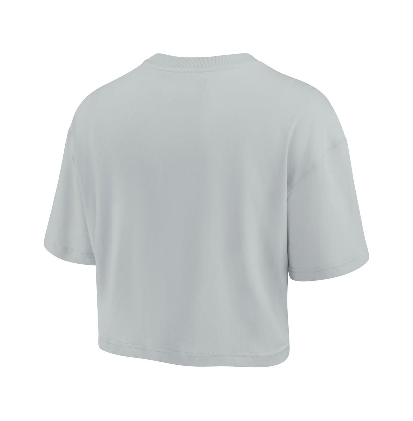 Женская футболка Fanatics Signature Gray Green Bay Packers Super Soft Short Sleeve Cropped — фото 3