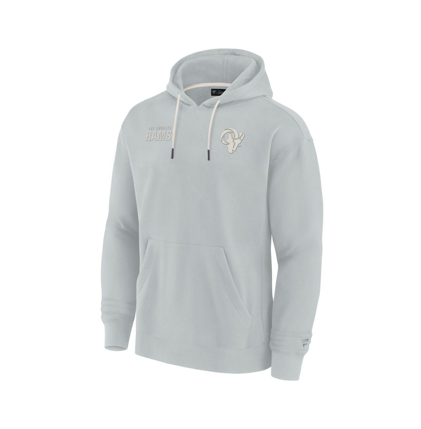 Худи Fanatics Signature Gray Los Angeles Rams Super Soft Fleece Pullover — фото 4