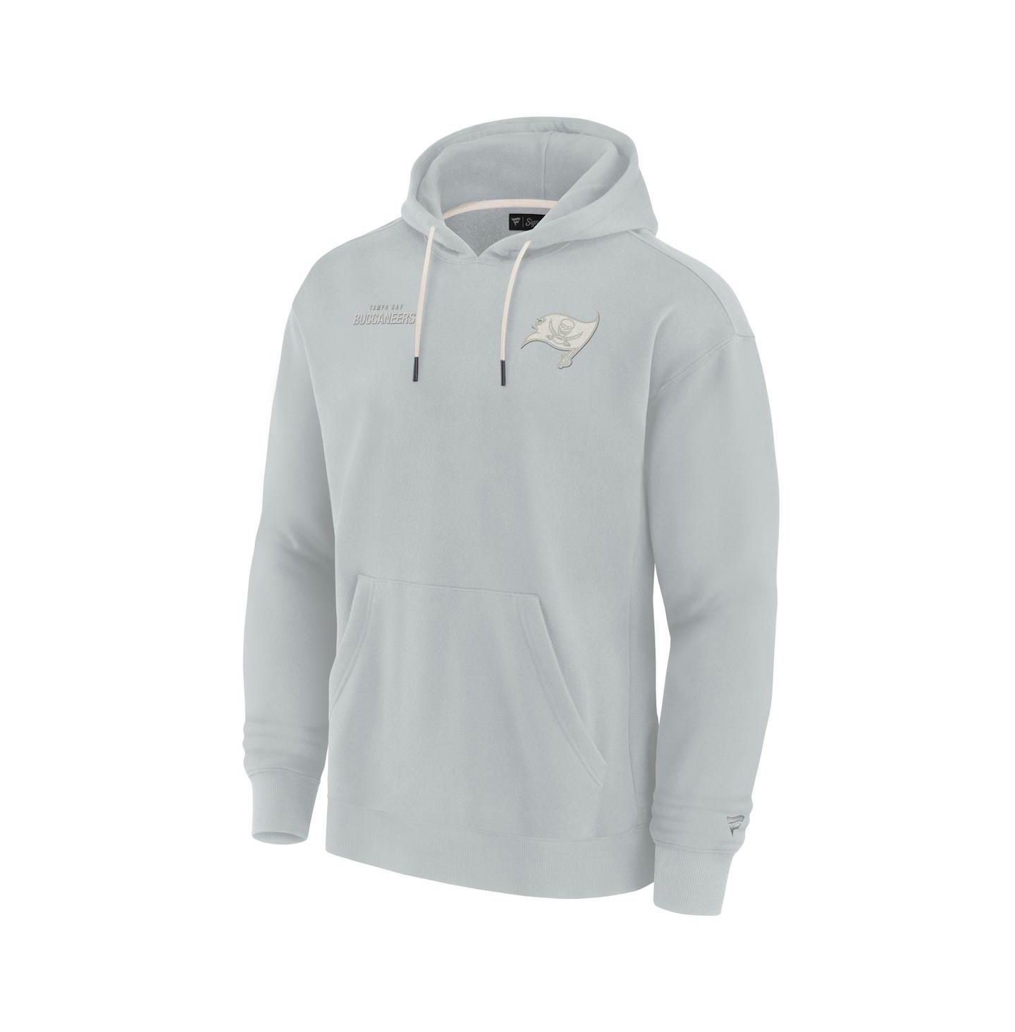 Худи Fanatics Signature Gray Tampa Bay Buccaneers Super Soft Fleece Pullover — фото 4