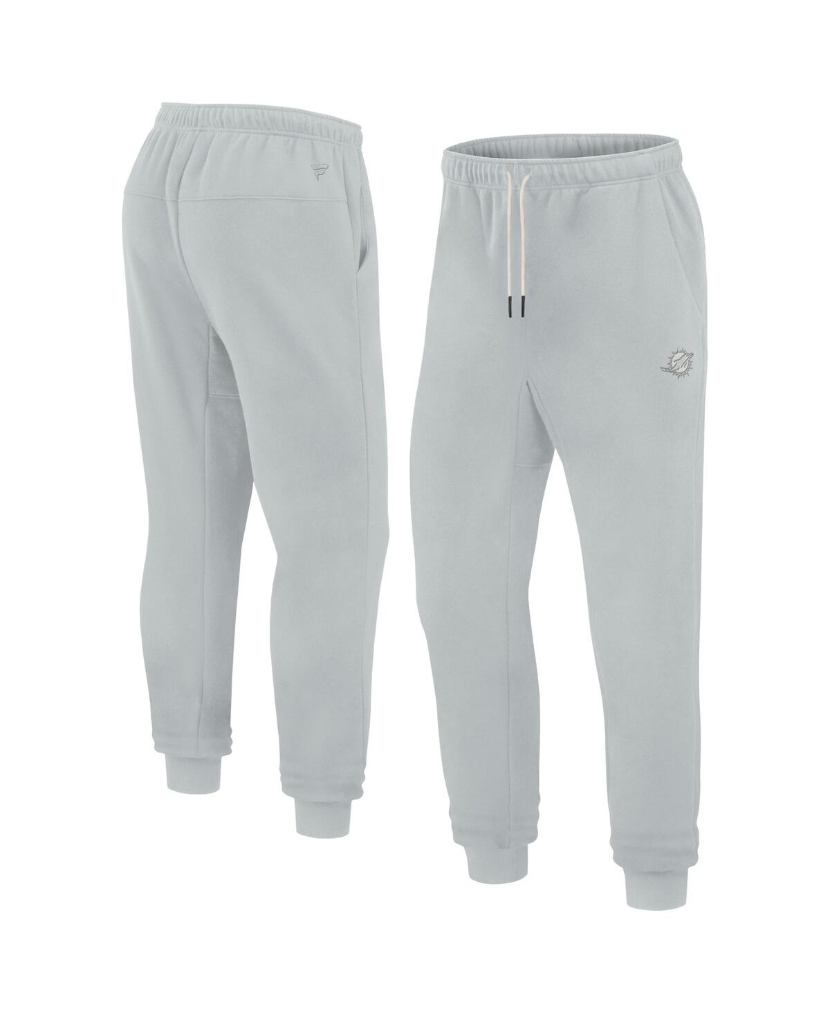 Shop Fanatics Signature Men's And Women's  Gray Miami Dolphins Super Soft Fleece Jogger