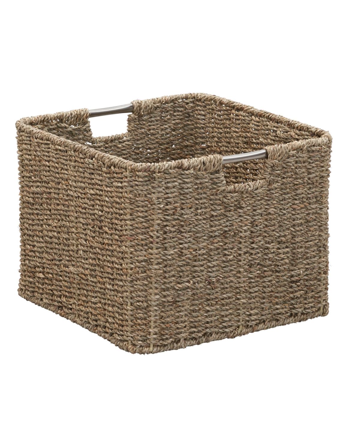 mDesign Woven Hyacinth Home Storage Basket for Cube Furniture, 4 Pack - Natural