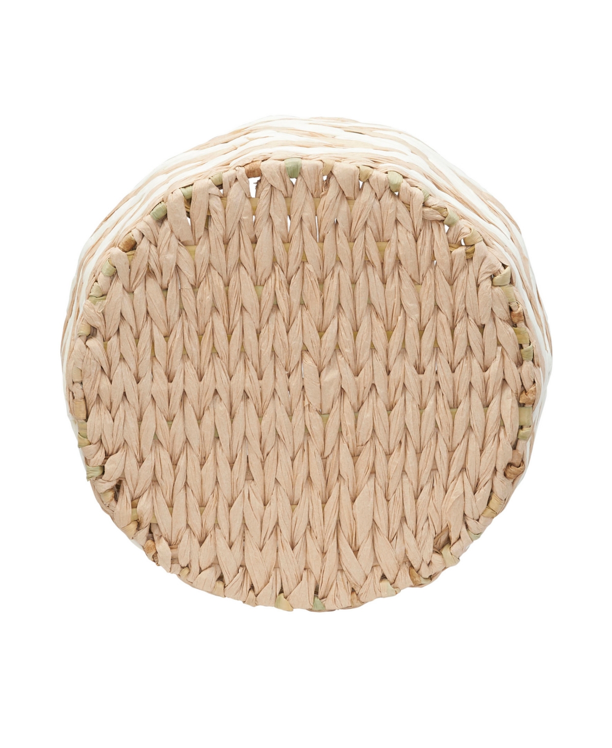 Shop Household Essentials Zee Basket, Natural And White In Cream
