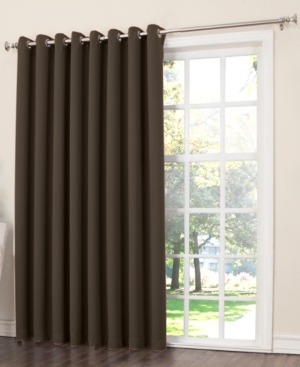 Sun Zero Grant Solid Grommet Curtain Panel, 100" X 84" In Chocolate