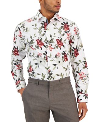 Bar III - Men's Slim-Fit Floral Dress Shirt