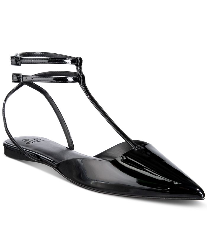 Pointed toe strappy flats discount
