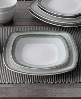 Colorscapes Layers Square Dinner Plate Set of 4, 10.75"