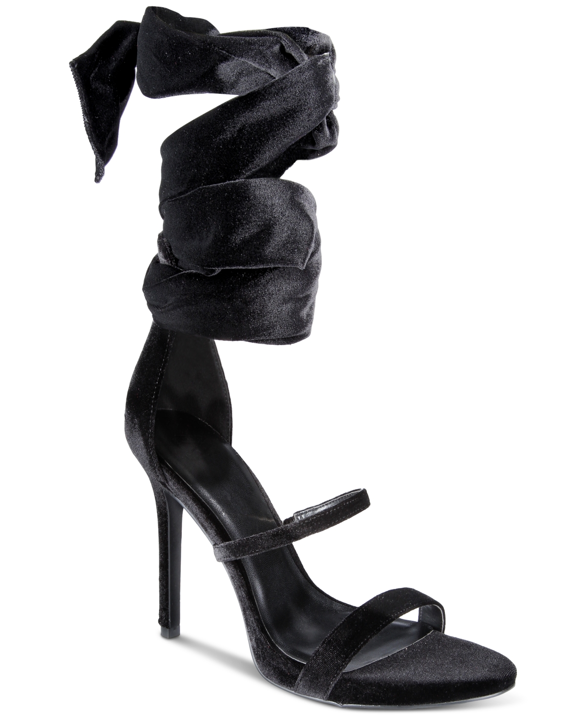 Ayla Ankle-Tie Strappy Dress Sandals - Black