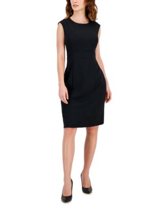 Women's Sleeveless Seamed Waist Sheath Dress, Regular & Petite