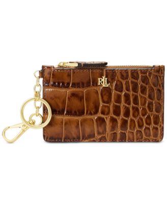 Lauren Ralph Lauren - Embossed Leather Zip Card Case