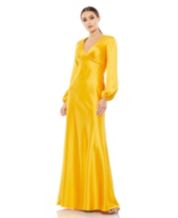 Macys womens yellow dresses outlet