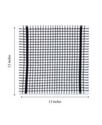 Classic Checkered Dishcloths (Pack of 8), 100% Cotton. Color Options, 13x13 in.