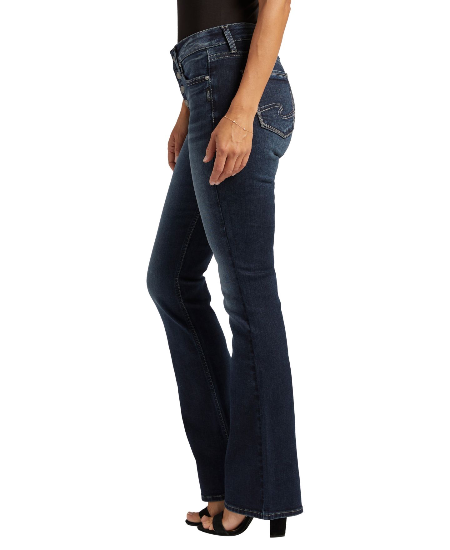 Женские джинсы Silver Jeans Co. Suki Mid Rise Bootcut, цвет: Индиго — фото 3