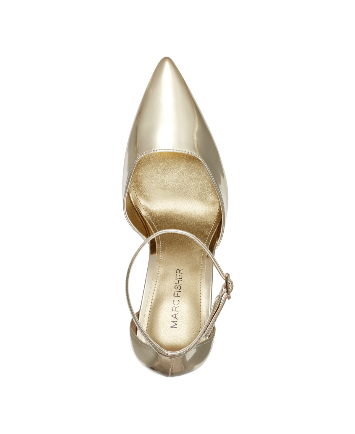 Marc Fisher Women s Demeter Adjustable Ankle Strap Dress Pumps Gold Smart Closet