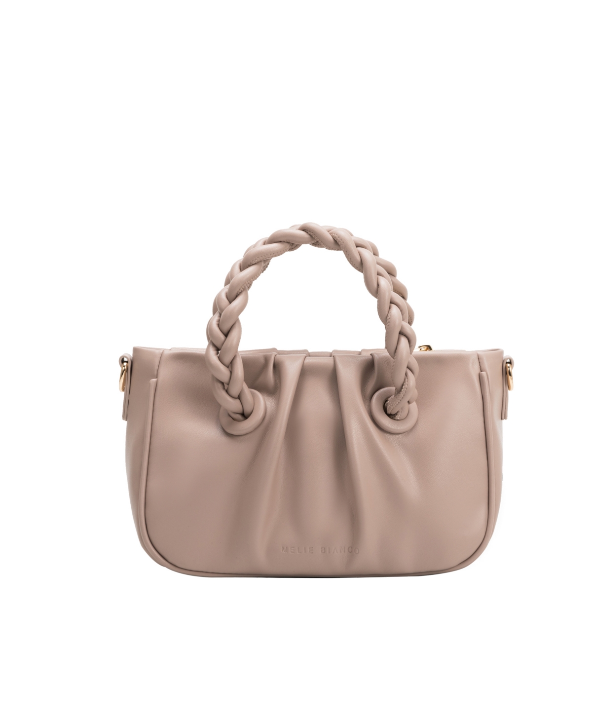 Shop Melie Bianco Gracelyn Small Faux Leather Crossbody Bag In Nude