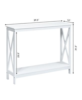 1 PC P2 MDF 2-Tier Console Table x-Design Bookshelf Sofa Side Accent Table