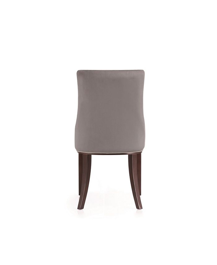 Manhattan Comfort Shubert 2 Piece Beech Wood Faux Leather and Velvet