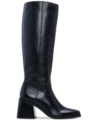 Womens's Sangeti Snip-Toe Block-Heel Extra Wide-Calf Knee-High Boots