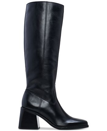 Vince Camuto Sangeti Snip-Toe Block-Heel Wide-Calf Tall Boots - Macy's