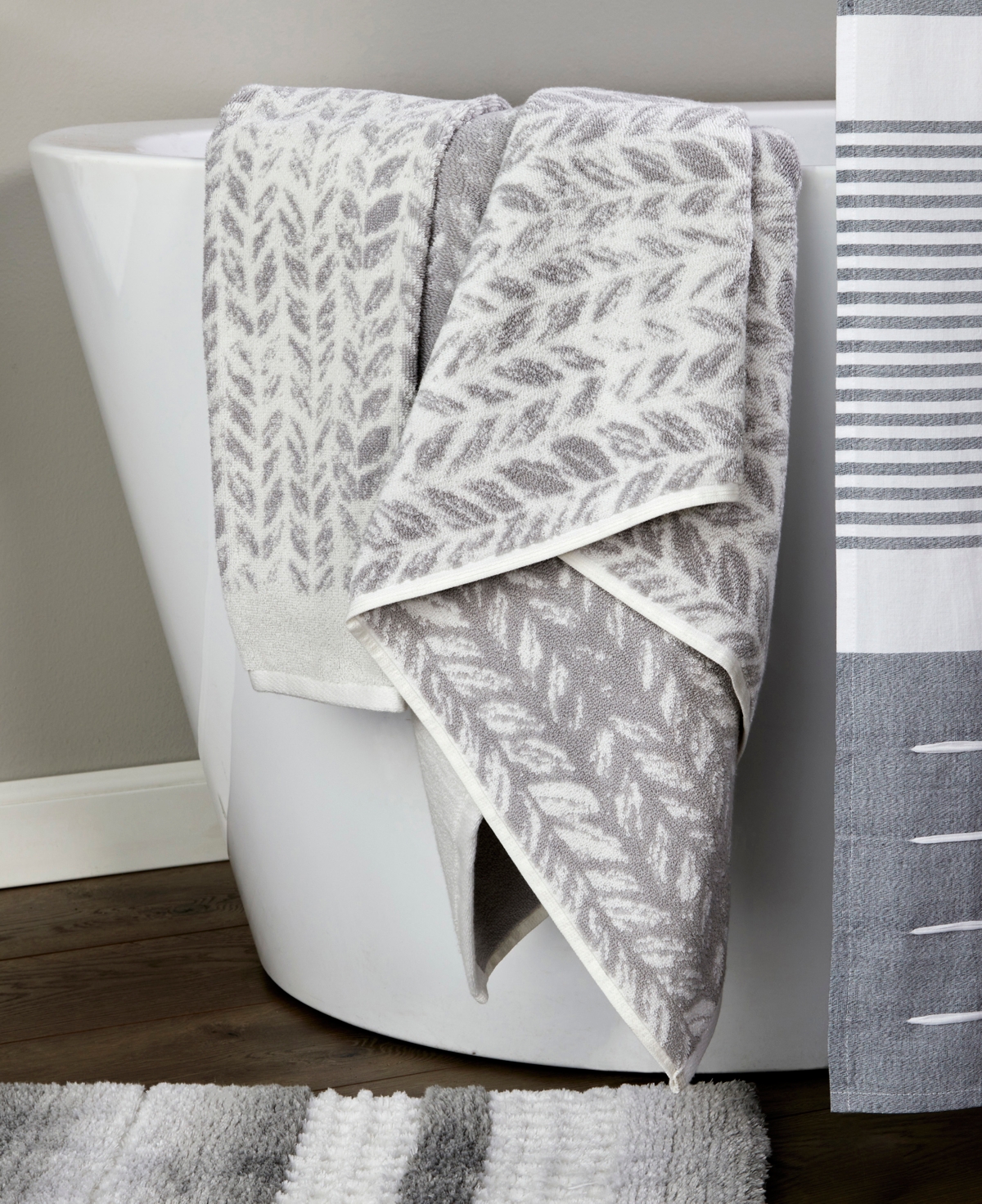 Skl Home Distressed Leaves Turkish Cotton 2 Piece Set, 26