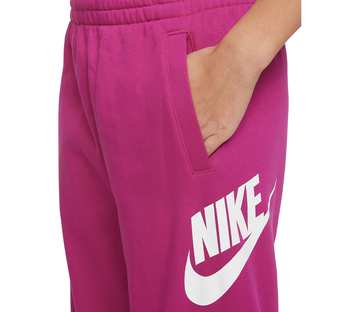 Shop Nike Big Kids Club Fleece Jogger Pants In Fireberry,white