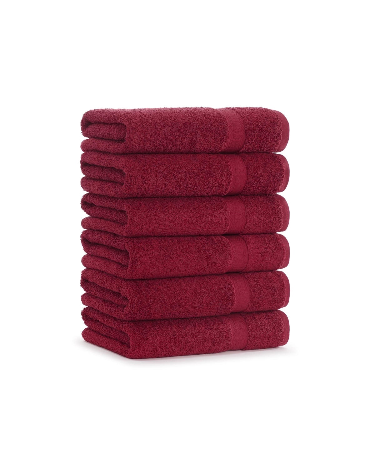 Arkwright Home True Color Towels (6 Pack), Solid Color Options, 25x52 in., 100% Soft Cotton