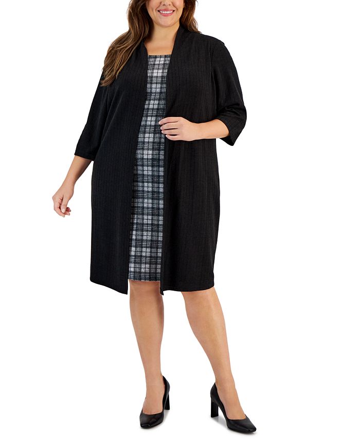 Macy's plus size jacket dresses sales