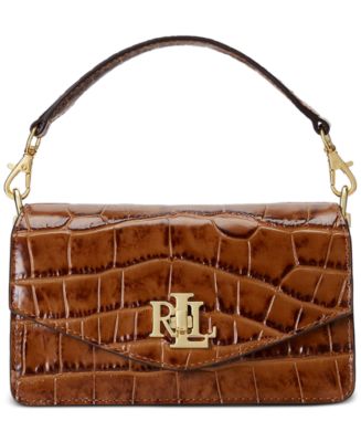Lauren Ralph Lauren Monogram Jacquard Phone Crossbody Bag - Macy's