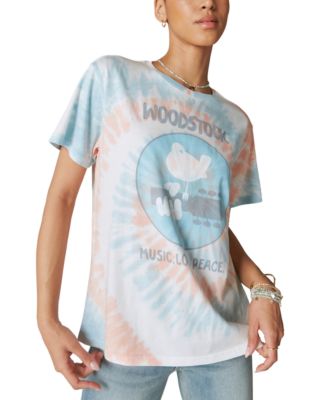 Lucky Brand - Women's Cotton Woodstock Tie-Dye Boyfriend T-Shirt