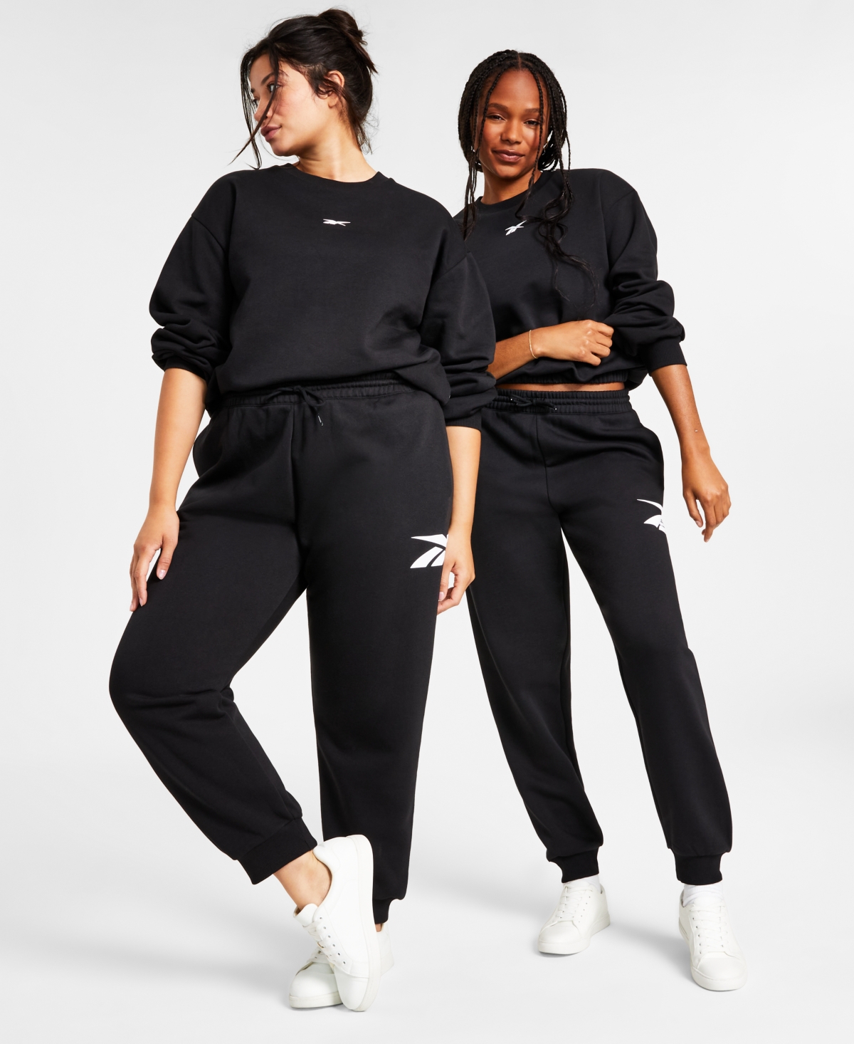 Women's Fleece Vector Jogger Pants, A Macy's Exclusive - Black