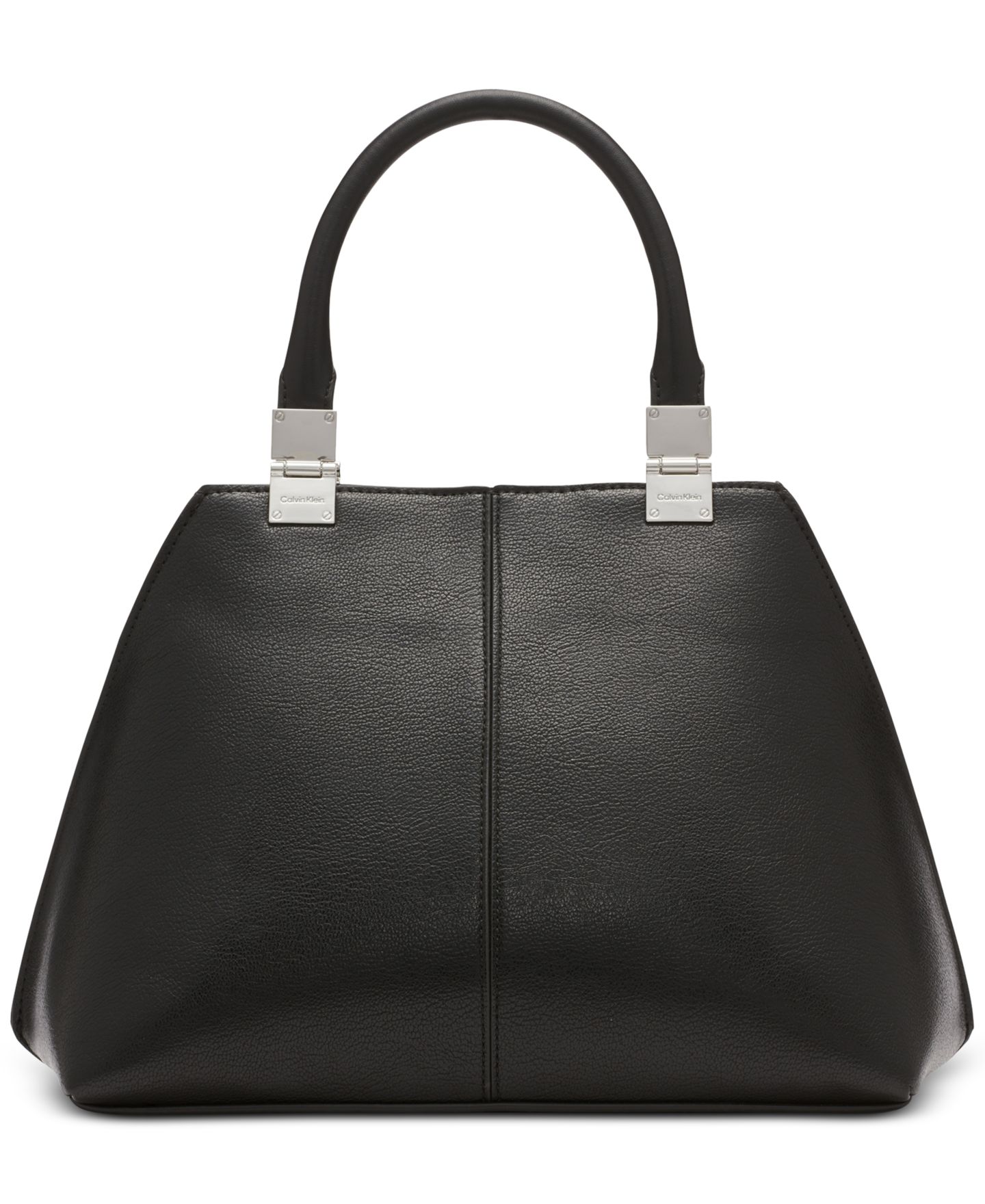 Женская сумка Calvin Klein Granite Convertible Satchel with Magnetic Snap, цвет: Чёрный / Серебряный — фото 2