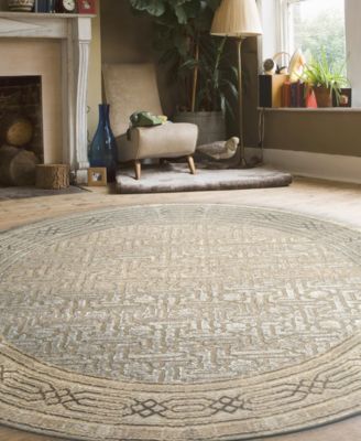 Davide 1231 5'3" x 5'3" Round Area Rug