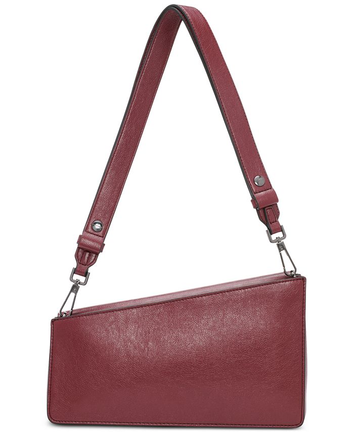 Pu Leather Asymmetrical Crossbody Bag, Solid Color Versatile