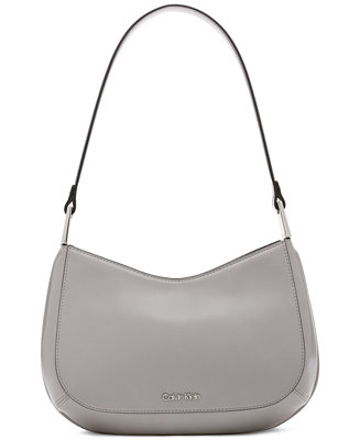 Calvin Klein Charlie Double Compartment Shoulder Bag with Top Zipper ...