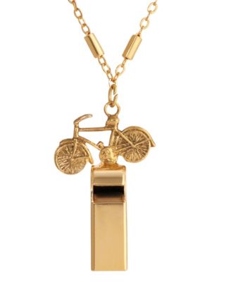 Gold-Tone Bike Whistle Necklace