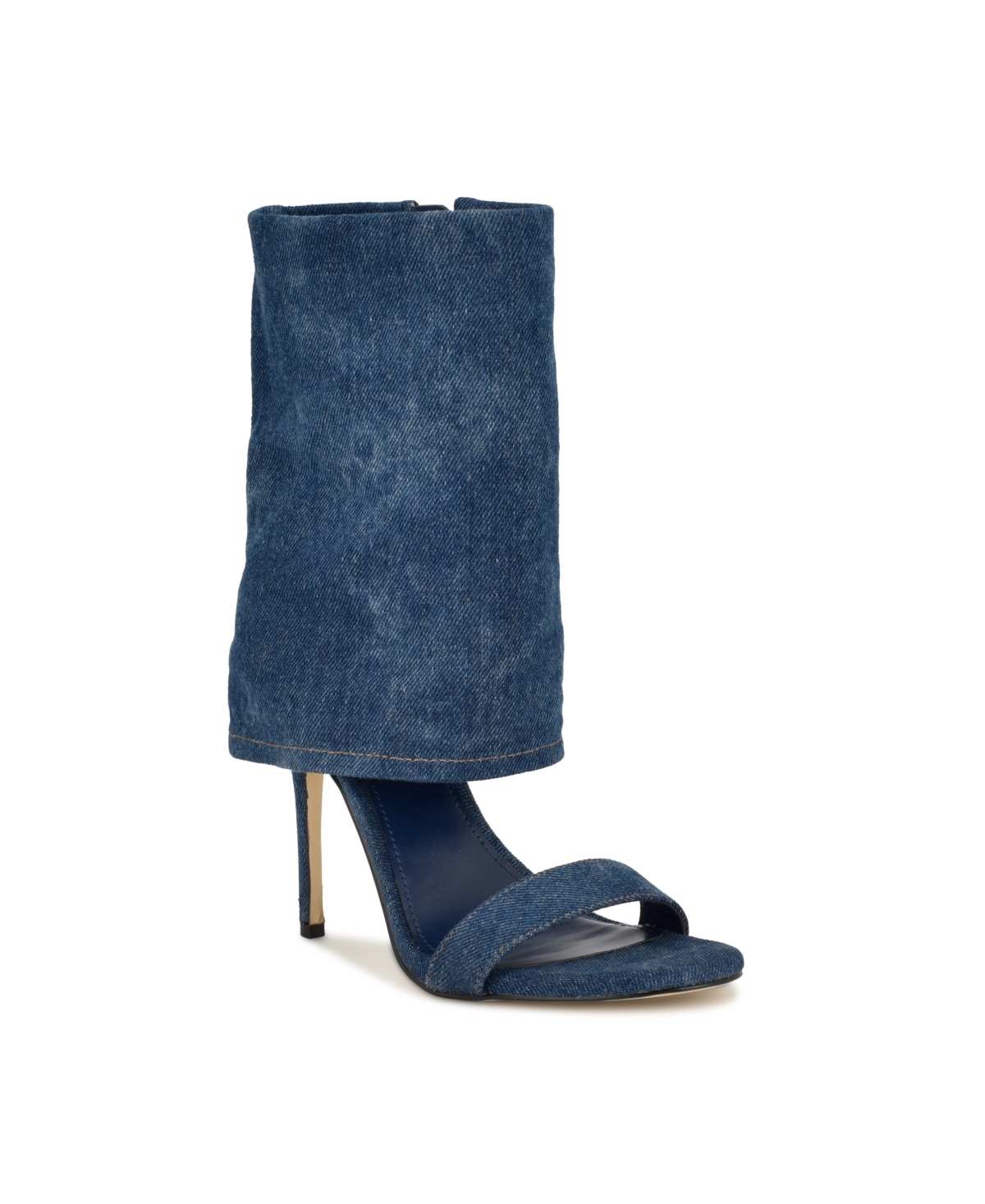 Women's Macken Stiletto Almond Toe Dress Sandals - Dark Blue Denim- Textile