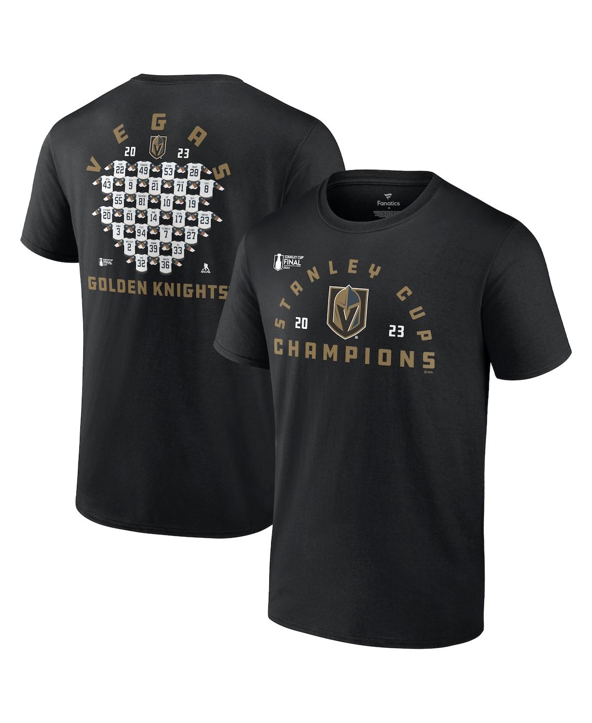 Men's FanaticsVegas Golden Knights 2023 Stanley Cup Champions Jersey Roster T-shirt - Black