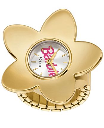 Barbie™ x Fossil Special Edition Gold-Tone Stainless Steel Center Focal Ring