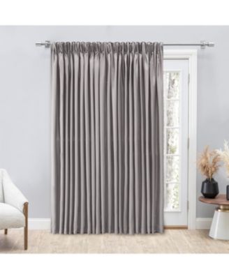 Grasscloth 2/Way Pinch Pleated w/Back Tabs Patio Curtain Panel 100"W x 84"L