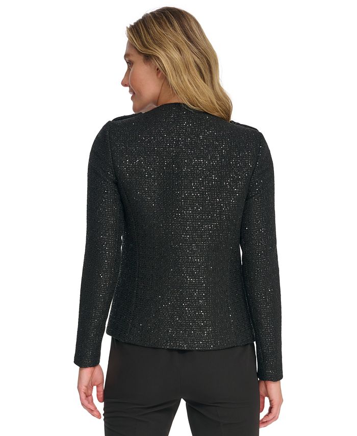 Tommy Hilfiger Women's OpenFront Shimmer Blazer Macy's