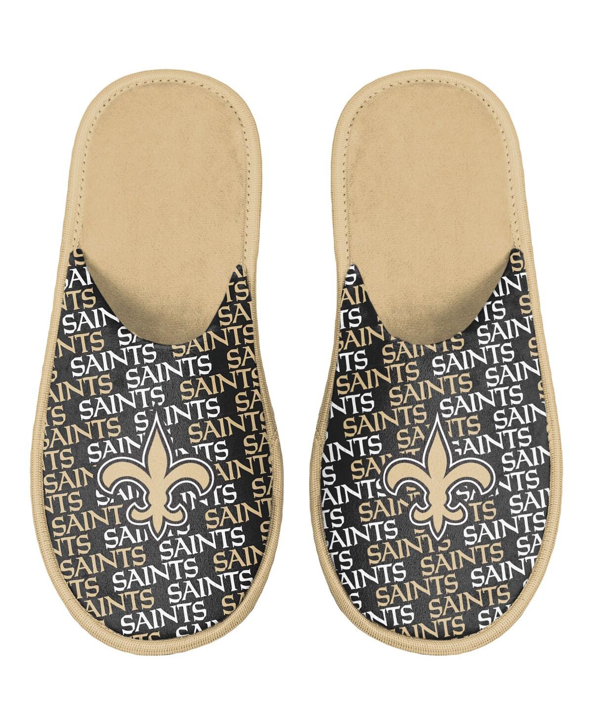 Foco Youth Boys And Girls  New Orleans Saints Team Scuff Slippers In Black