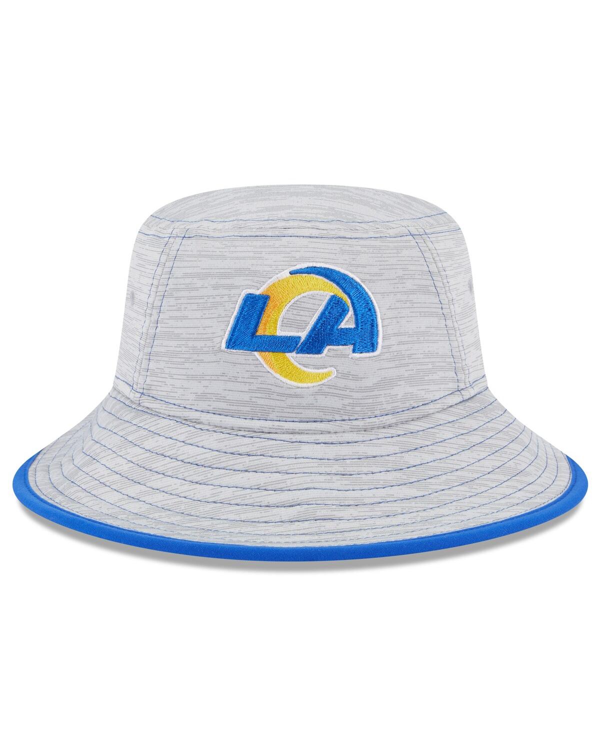Shop New Era Men's  Gray Los Angeles Rams Game Bucket Hat
