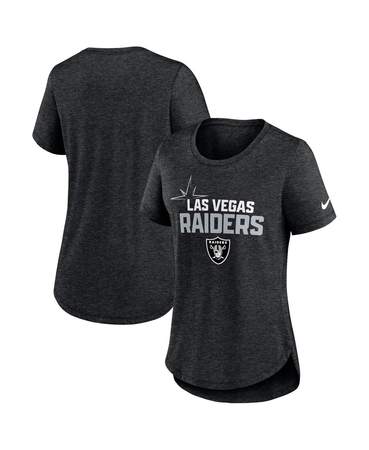 Nike Women's  Heather Black Las Vegas Raiders Local Fashion Tri-blend T-shirt